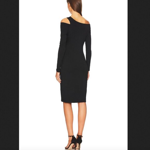 Revolve Krisa | Asymmetrical Cutout Midi Dress - Picture 2 of 11